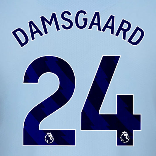 2025 2026 BRENTFORD DAMSGAARD 24 BLACK 3RD PLAYER SIZE NAME SET
