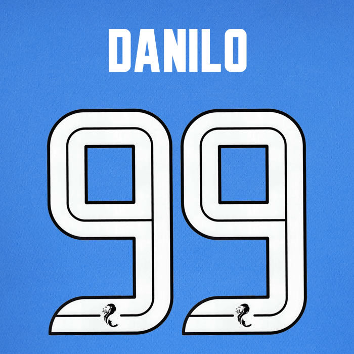 2024 2025 Rangers DANILO 99 WHITE HOME OFFICIAL PLAYER SIZE NAMESET