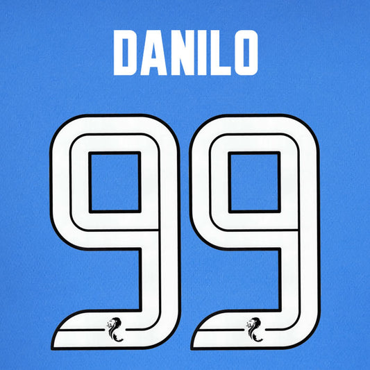 2024 2025 Rangers DANILO 99 WHITE HOME OFFICIAL PLAYER SIZE NAMESET