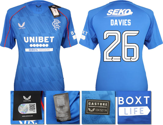 BNWT 2024/25 RANGERS FC HOME SHIRT DAVIES 26