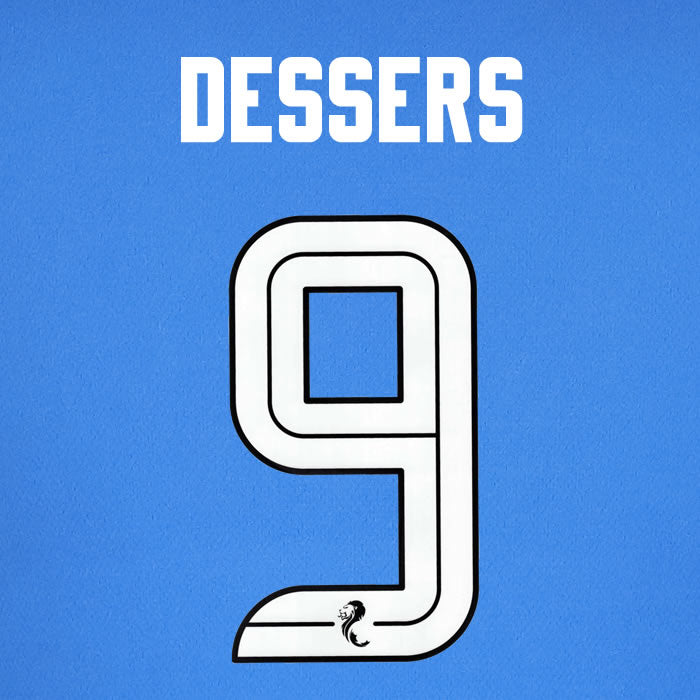 2024 2025 Rangers DESSERS 9 WHITE HOME OFFICIAL PLAYER SIZE NAMESET