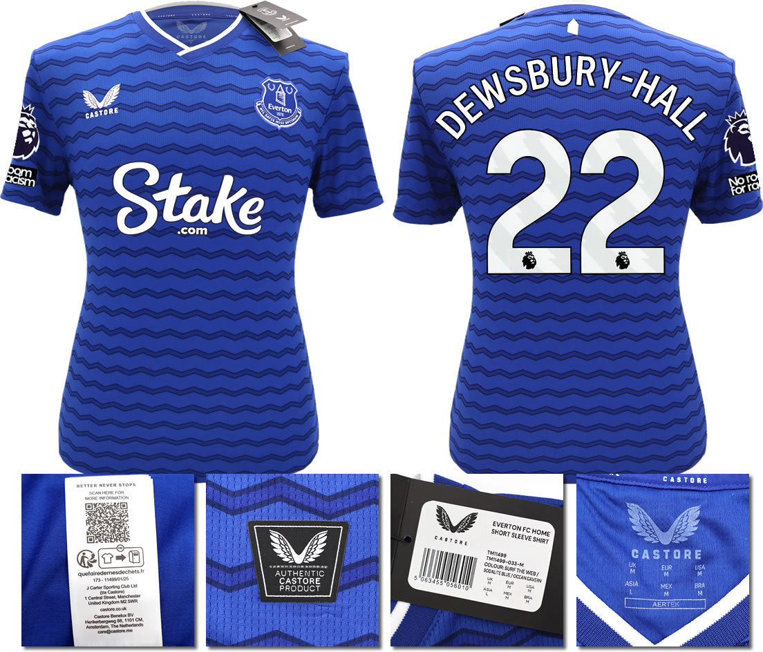 BNWT 2025/26 EVERTON FC HOME SHIRT DEWSBURY-HALL 22