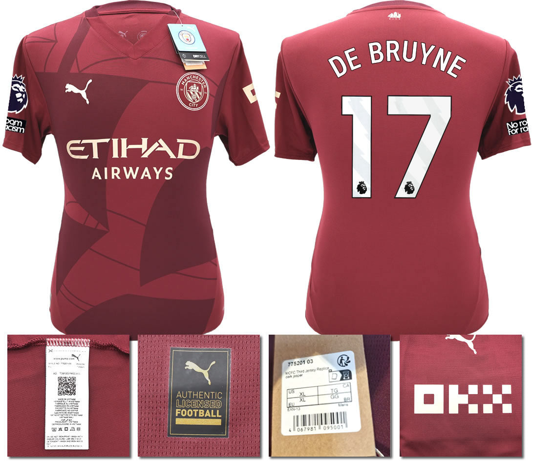 BNWT 2024 2025 MAN CITY PUMA THIRD DE BRUYNE 17 FOOTBALL SHIRT