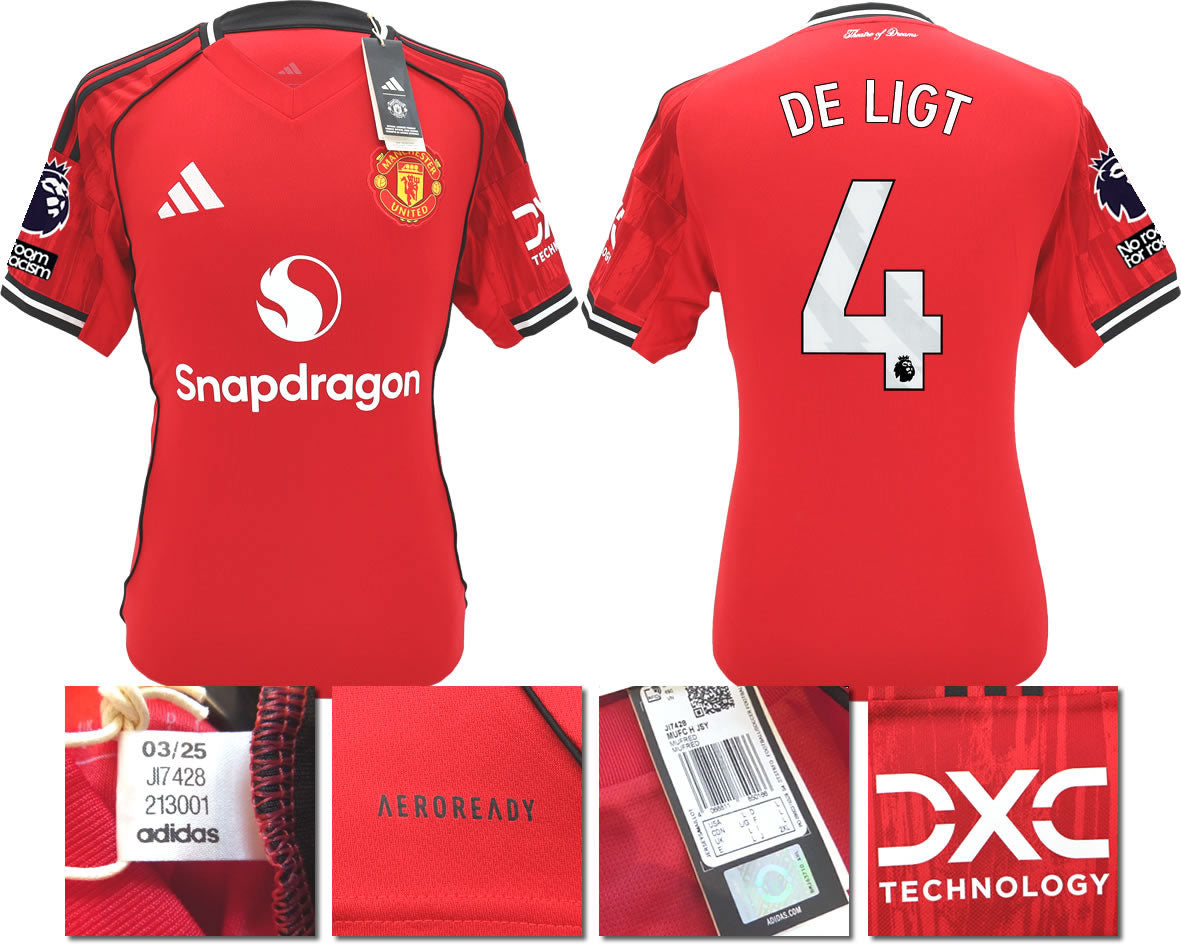 BNWT 2025 2026 MANCHESTER UNITED ADIDAS HOME SHIRT DE LIGT 4