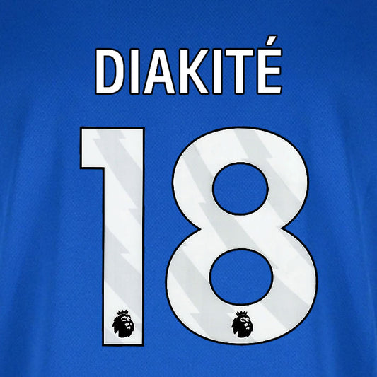 2025 2026 BOURNEMOUTH DIAKITE 18 WHITE AWAY PLAYER SIZE NAME SET