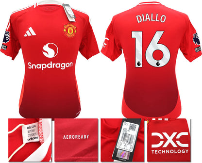 BNWT 2024 2025 MANCHESTER UNITED HOME SHIRT DIALLO 16 MEN'S