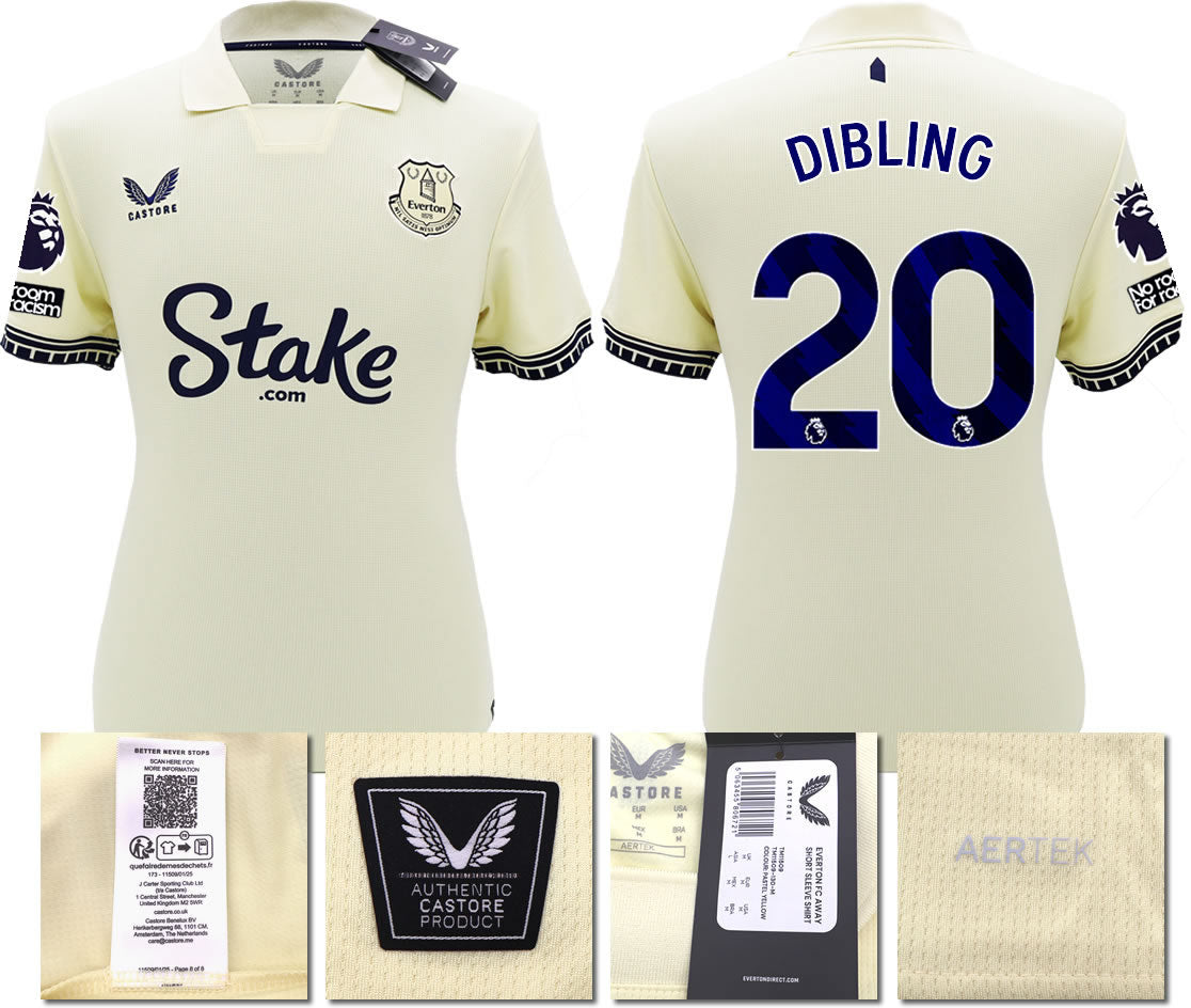 BNWT 2025/26 EVERTON FC AWAY SHIRT DIBLING 20