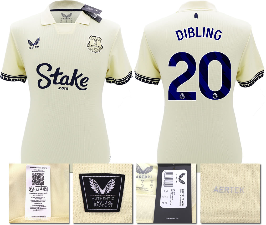 BNWT 2025/26 EVERTON FC AWAY SHIRT DIBLING 20