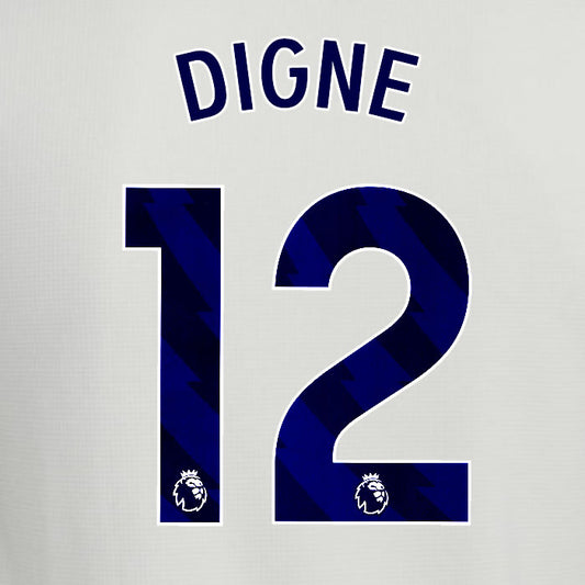 2025 2026 ASTON VILLA DIGNE 12 OFFICIAL BLUE 3RD PLAYER SIZE NAMESET