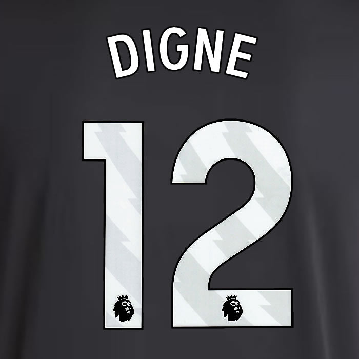 2025 2026 ASTON VILLA DIGNE 12 OFFICIAL WHITE AWAY PLAYER SIZE NAMESET