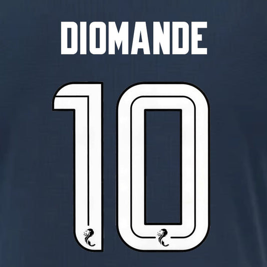 2025 2026 Rangers DIOMANDE 10 WHITE 3RD OFFICIAL PLAYER SIZE NAMESET