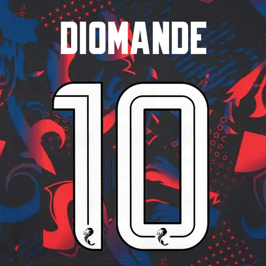 2024 2025 Rangers DIOMANDE 10 WHITE 3RD OFFICIAL PLAYER SIZE NAMESET