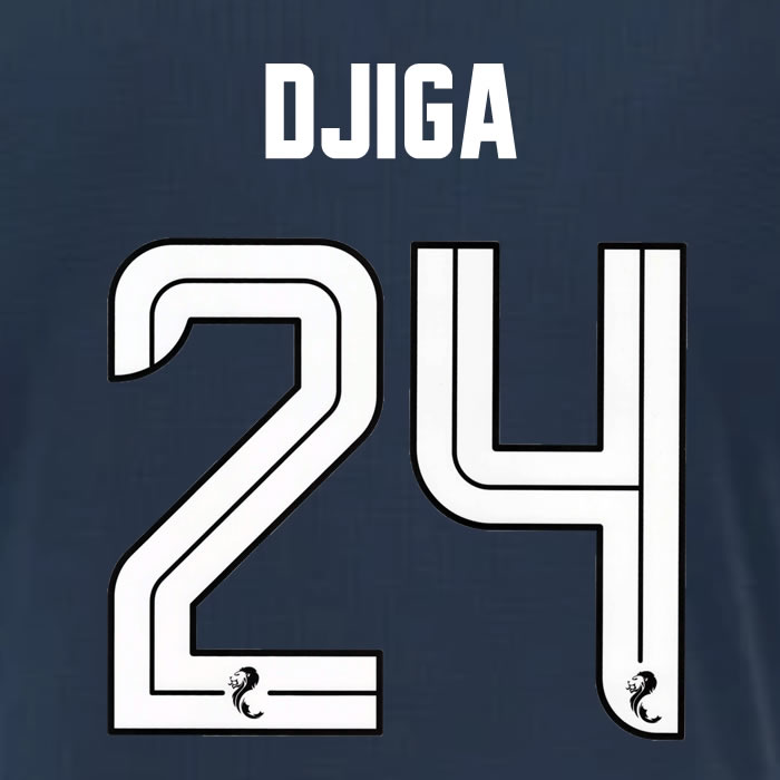 2025 2026 Rangers DJIGA 24 WHITE 3RD OFFICIAL PLAYER SIZE NAMESET