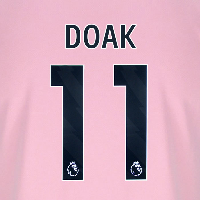 2025 2026 BOURNEMOUTH DOAK 11 BLACK 3RD PLAYER SIZE NAME SET