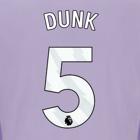 2025 2026 OFFICIAL BRIGHTON HOVE ALBION DUNK 5 AWAY PLAYER SIZE NAME SET