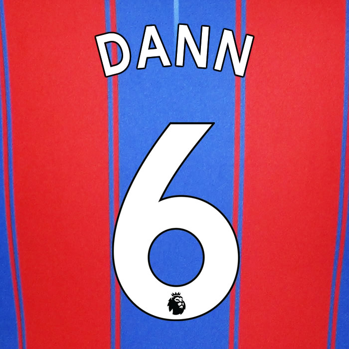 2019 2020 CRYSTAL PALACE DANN 6 WHITE HOME OFFICIAL PLAYER SIZE NAME SET