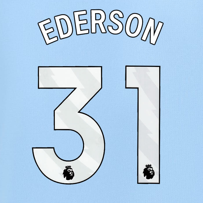 2023 2024 OFFICIAL MANCHESTER CITY EDERSON M. 31 HOME PLAYER SIZE NAME SET