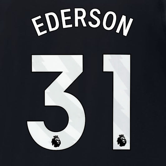 2023 2024 OFFICIAL MANCHESTER CITY EDERSON M. 31 3RD PLAYER SIZE NAME SET