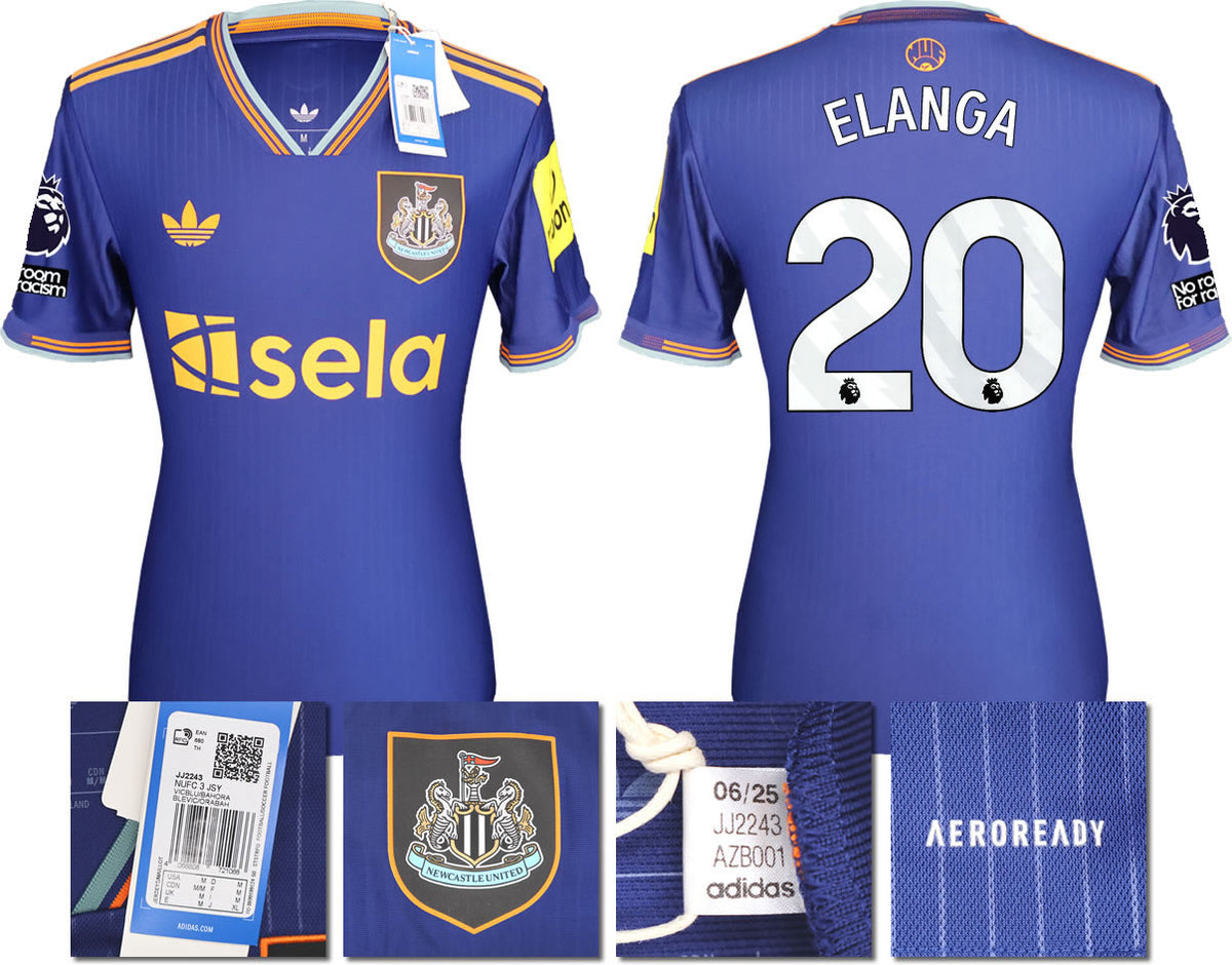 BNWT 2025/2026 Newcastle United FC adidas ELANGA 20 3rd Shirt