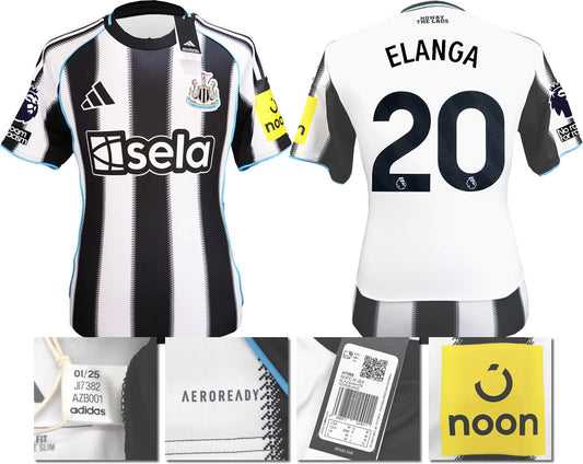 BNWT 2025 2026 NEWCASTLE UNITED HOME SHIRT ELANGA 20 MEN'S