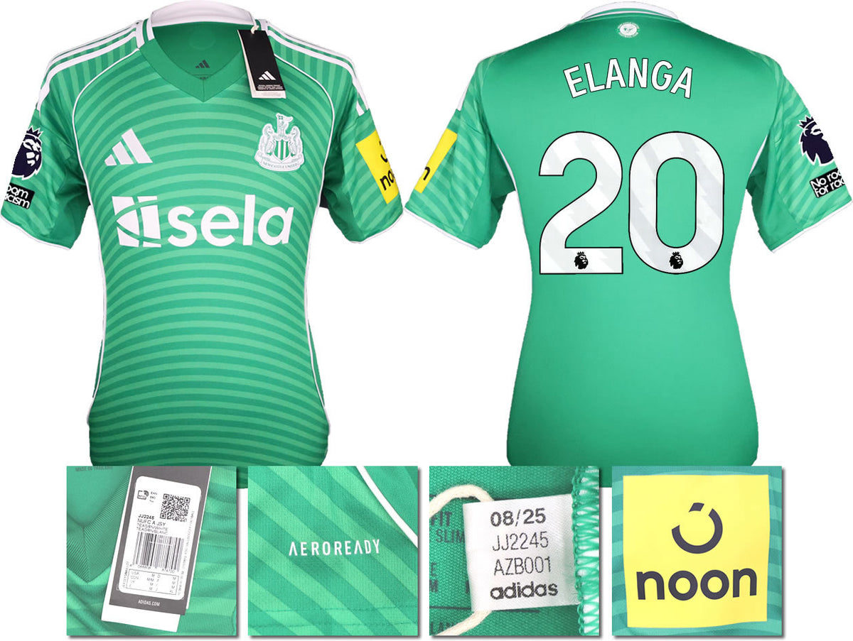 BNWT 2025 2026 NEWCASTLE UNITED AWAY SHIRT ELANGA 20 MEN'S