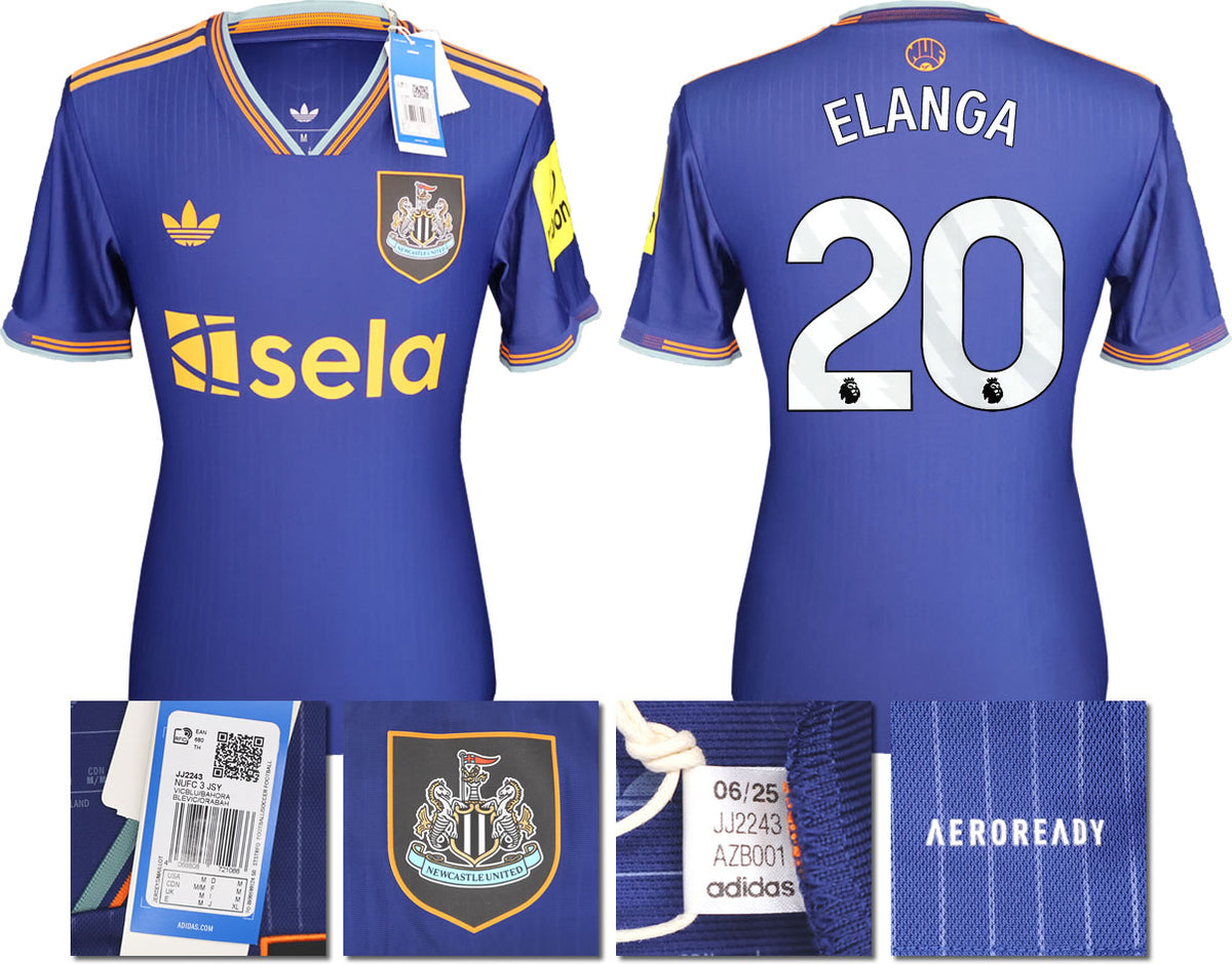 BNWT 2025/2026 Newcastle United FC adidas ELANGA 20 3rd Shirt