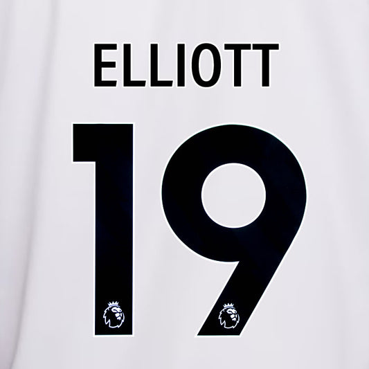 2023 2024 OFFICIAL LIVERPOOL ELLIOTT 19 AWAY PLAYER SIZE NAME SET