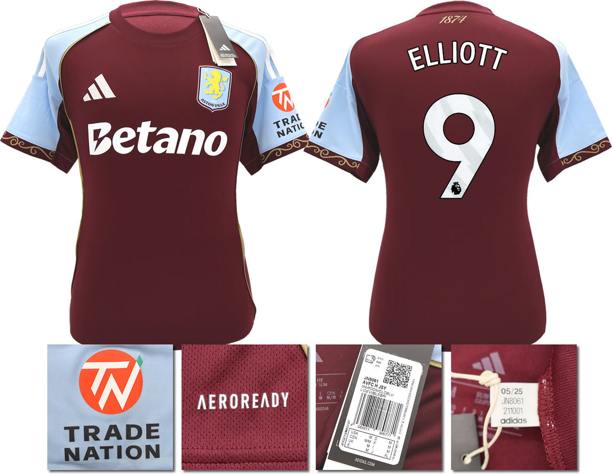 BNWT 2025/26 ASTON VILLA FC HOME SHIRT ELLIOTT 9