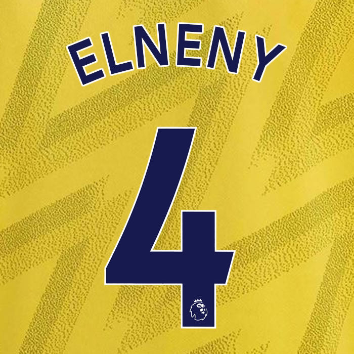 2019 2020 ARSENAL M. ELNENY 4 WHITE AWAY OFFICIAL PLAYER SIZE NAME SET
