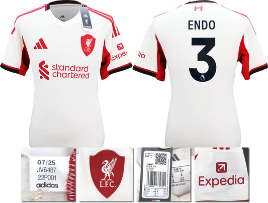 BNWT 2025 2026 LIVERPOOL AWAY SHIRT ENDO 3 MEN'S