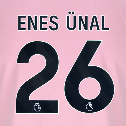 2025 2026 BOURNEMOUTH ENES UNAL 26 BLACK 3RD PLAYER SIZE NAME SET