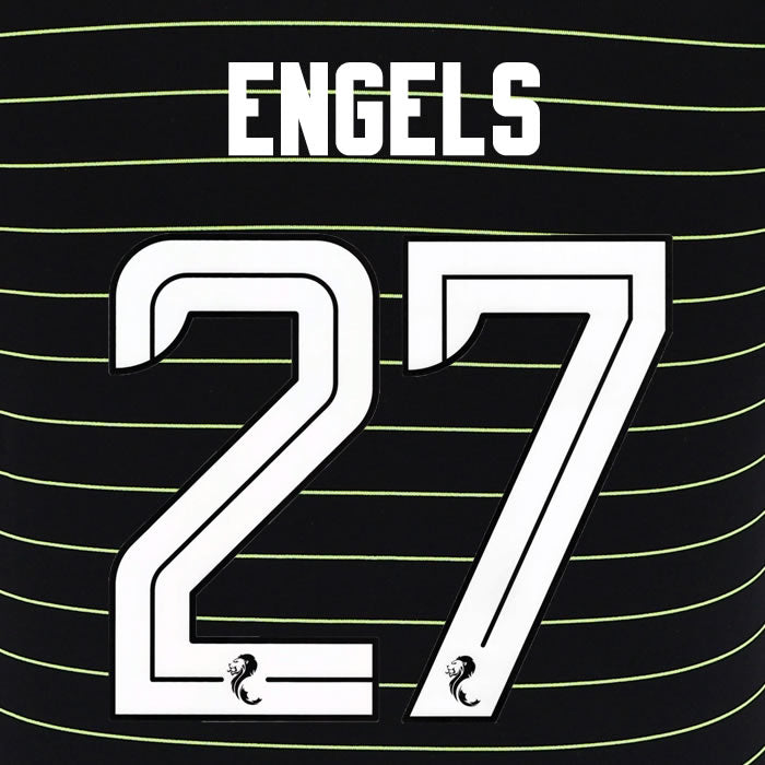 2025 2026 Celtic ENGELS 27 WHITE AWAY OFFICIAL PLAYER SIZE NAMESET
