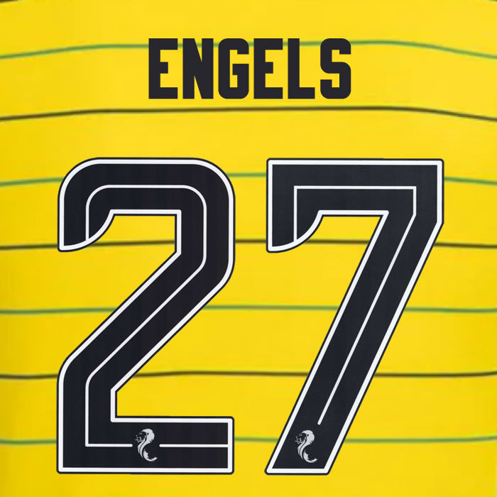 2024 2025 Celtic ENGELS 27 WHITE AWAY OFFICIAL PLAYER SIZE NAMESET