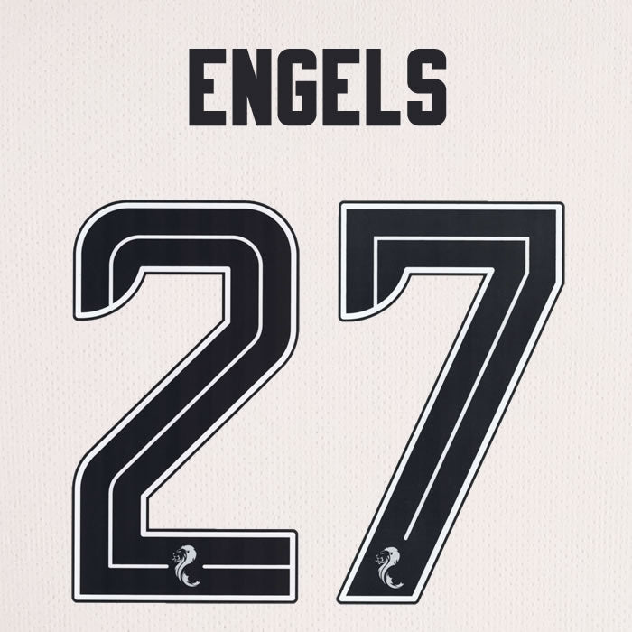 2025 2026 Celtic ENGELS 27 WHITE 3RD OFFICIAL PLAYER SIZE NAMESET