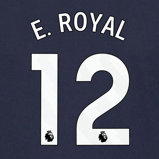 2023 2024 OFFICIAL TOTTENHAM HOTSPUR E. ROYAL 12 AWAY PLAYER SIZE NAME SET