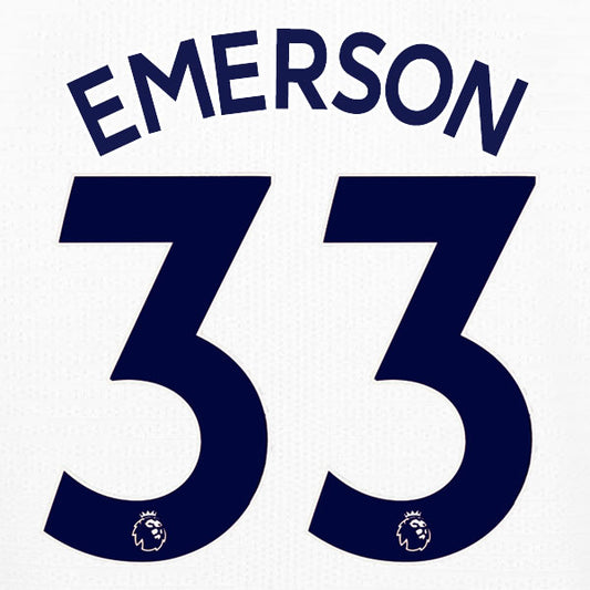 2019 2020 CHELSEA EMERSON 33 WHITE AWAY OFFICIAL PLAYER SIZE NAME SET