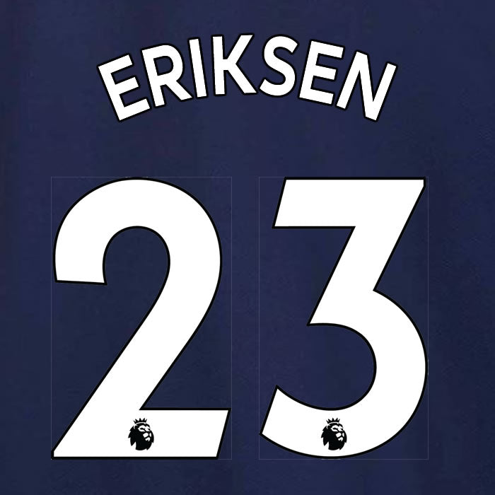 2019 2020 TOTTENHAM HOTSPUR ERIKSEN 23 WHITE AWAY OFFICIAL PLAYER SIZE NAME SET