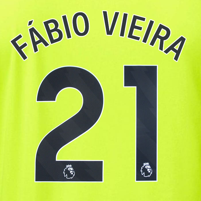 2023 2024 OFFICIAL ARSENAL FABIO VIEIRA 21 AWAY PLAYER SIZE NAME SET