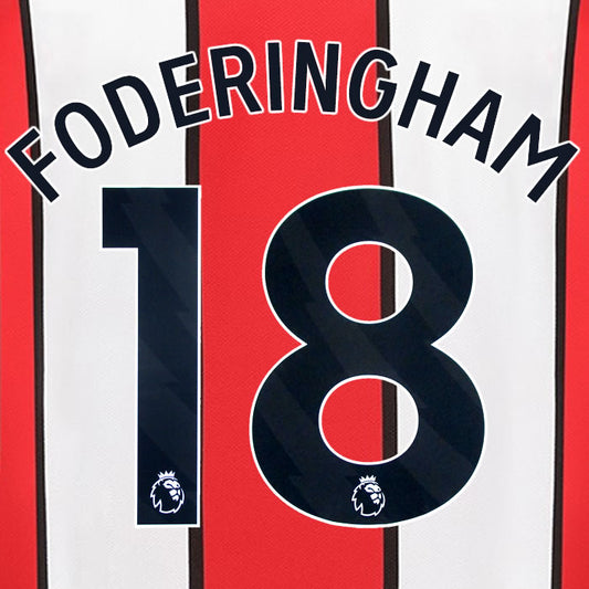 2023 2024 OFFICIAL SHEFFIELD UNITED FODERINGHAM 18 HOME PLAYER SIZE NAME SET