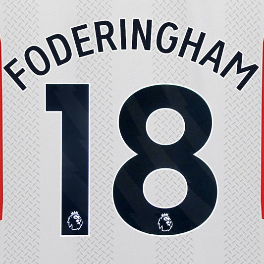 2023 2024 OFFICIAL SHEFFIELD UNITED FODERINGHAM 18 3RD PLAYER SIZE NAME SET
