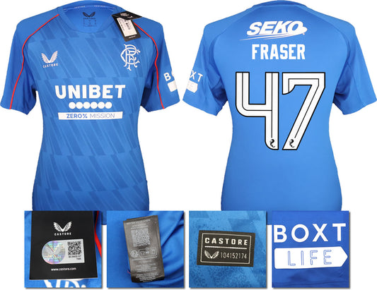BNWT 2024/25 RANGERS FC HOME SHIRT FRASER 47