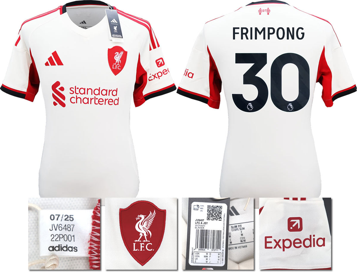 BNWT 2025 2026 LIVERPOOL AWAY SHIRT FRIMPONG 30 MEN'S