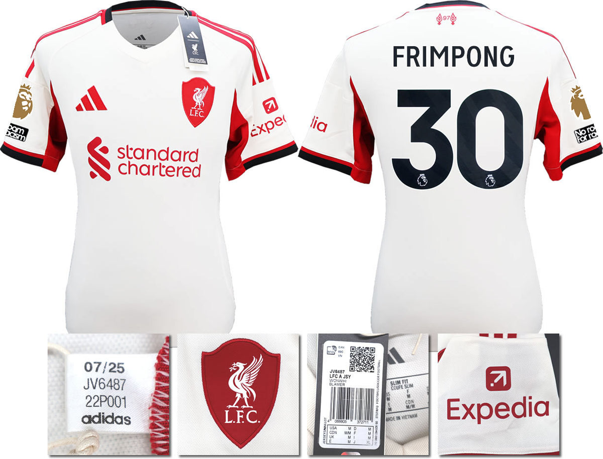 BNWT 2025 2026 LIVERPOOL AWAY SHIRT FRIMPONG 30 MEN'S