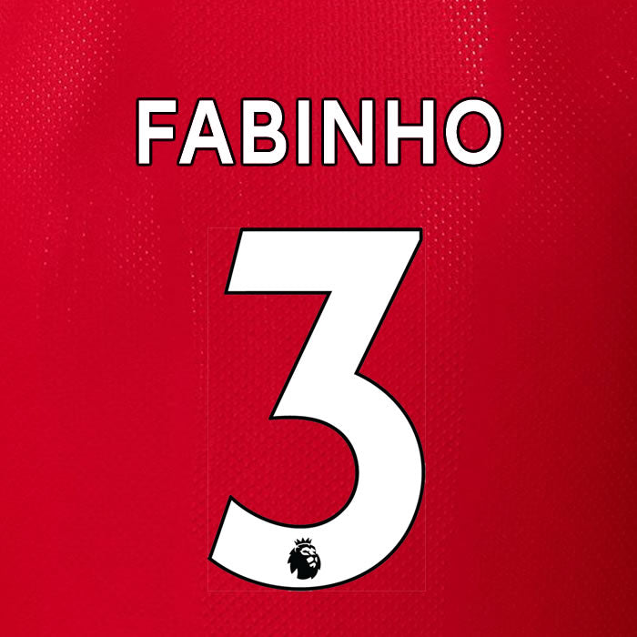 2019 2020 LIVERPOOL FABINHO 3 WHITE HOME OFFICIAL PLAYER SIZE NAME SET