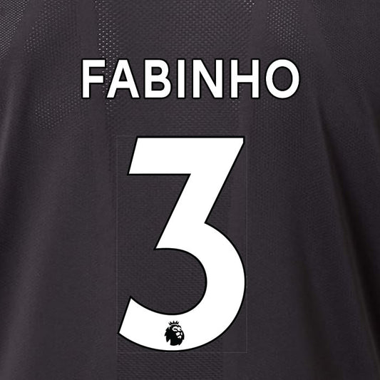 2019 2020 LIVERPOOL FABINHO 3 WHITE AWAY OFFICIAL PLAYER SIZE NAME SET