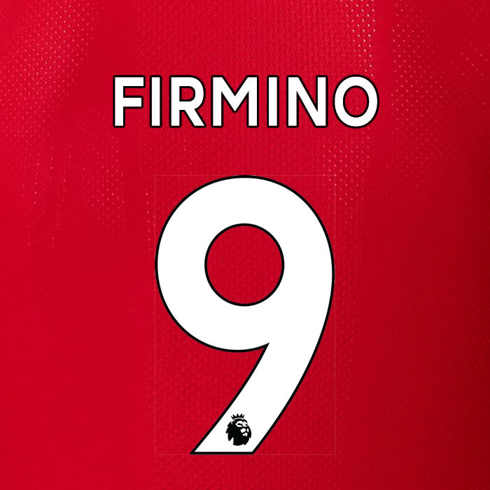 2019 2020 LIVERPOOL FIRMINO 9 WHITE HOME OFFICIAL PLAYER SIZE NAME SET