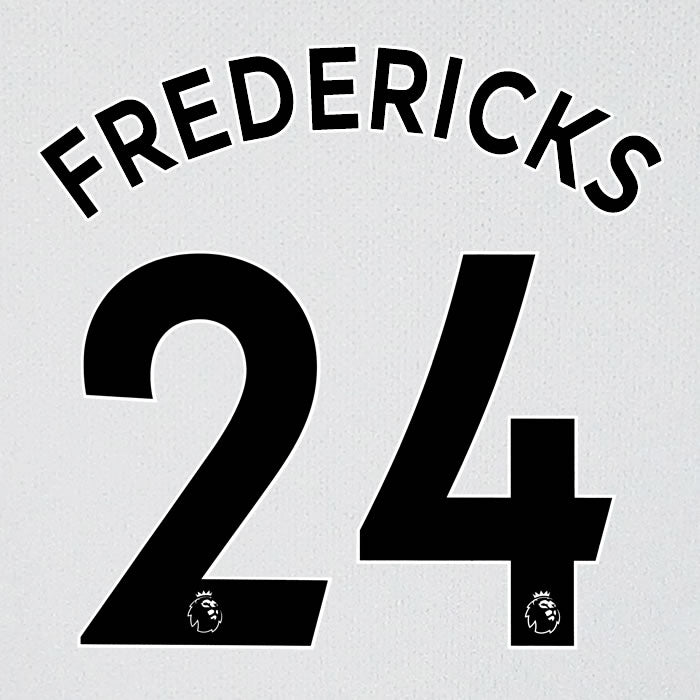 2019 2020 WEST HAM FREDERICKS 24 WHITE AWAY OFFICIAL PLAYER SIZE NAME SET
