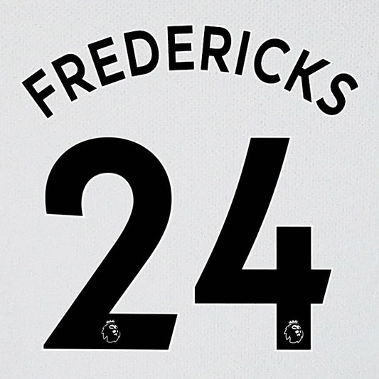 2019 2020 WEST HAM FREDERICKS 24 WHITE AWAY OFFICIAL PLAYER SIZE NAME SET