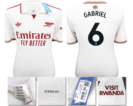 BNWT 2025/2026 ARSENAL F.C. ADIDAS 3RD SHIRT GABRIEL 6