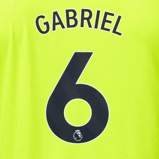 2023 2024 OFFICIAL ARSENAL GABRIEL 6 AWAY PLAYER SIZE NAME SET